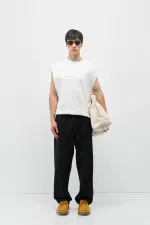 Basic Bel Lastikli  Eşofman Alt Siyah