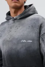 Yıkamalı Oversize Eşofman Takım Siyah