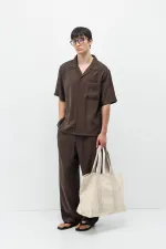 Ensemble Relax Fit en mélange modal couleur café