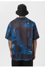 Patterned Corduroy Oversize Shirt Pattern-12