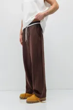 Bağcıklı Baggy Fit Eşofman Alt Kahve