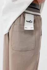 Bağcıklı Baggy Fit Eşofman Alt Vizon