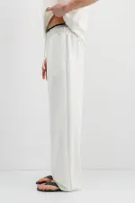 Modal Karışımlı Baggy Eşofman Alt Ekru