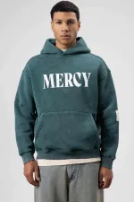 Card Detail Washed Oversize Sweatshirt, Navy Blue