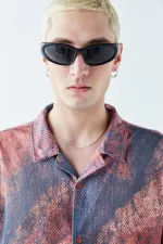 Patterned Corduroy Oversize Shirt Pattern-5