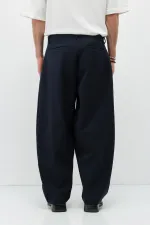 Barrel Fit Tailored Pantolon Lacivert