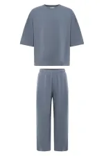 Süper Oversize Takım Füme