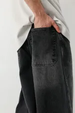 Barrel Fit Jeans Füme