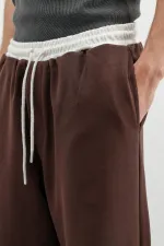 Baggy Fit Eşofman Alt Kahve