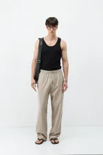 Pantalon ample en lin avec taille élastique (Pierre)