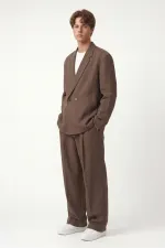 Oversize Lyocell Karışımlı Takım Kahve Oversize Lyocell Karışımlı Takım Kahve