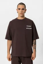 Ensemble short imprimé Young Atelier couleur café