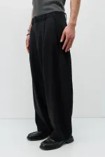 Barrel Fit Tailored Pantolon Siyah