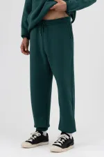 Basic Sweatpants with Elasticated Cuffs, Navy Blue