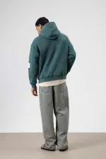 Card Detail Washed Oversize Sweatshirt, Navy Blue