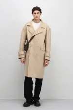 Manteau beige oversize