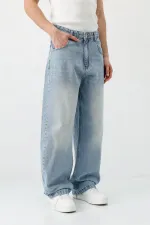 Super Baggy Fit Jean Buz Mavi