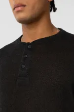 Basic Oversize Button-Down T-Shirt Black
