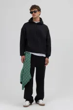 Basic Oversize Hooded Sweatshirt Black