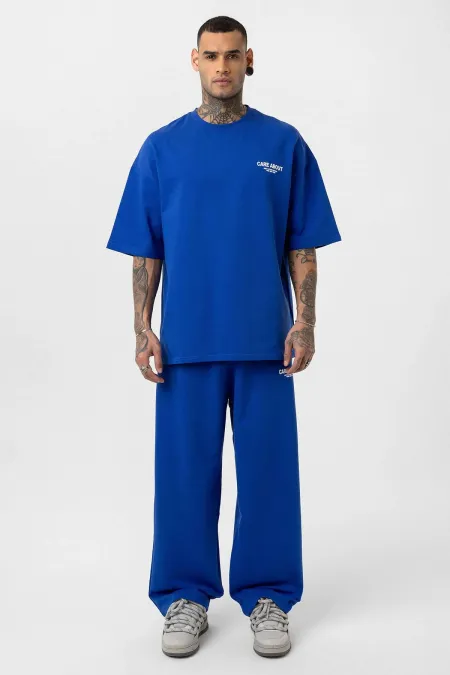 Care About Baskılı Oversize Eşofman Takım-Siyah Saks
