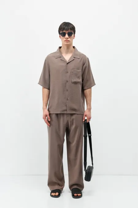 Ensemble Relax Fit en mélange modal couleur vison