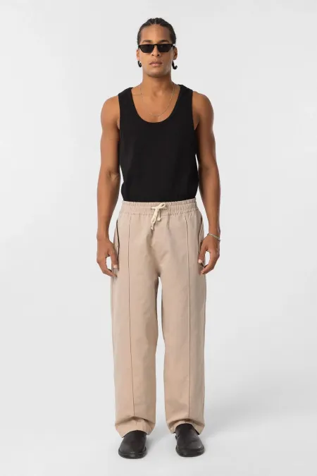 Bağcıklı Baggy Gabardin Pantolon Bej