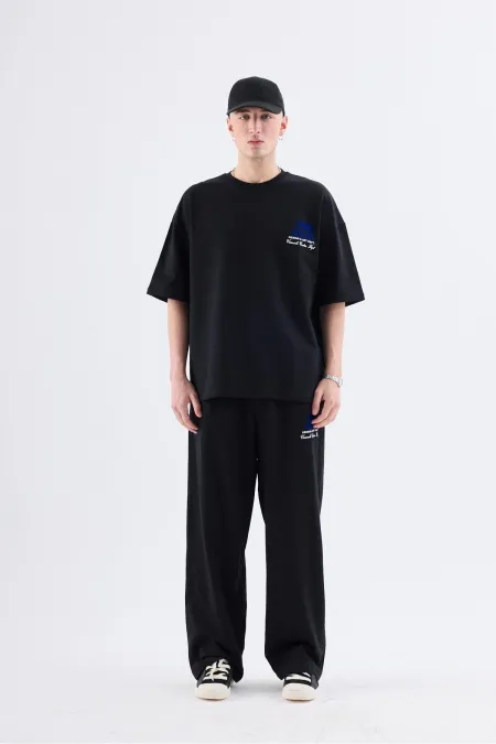 Young Atelıer Baskılı Oversize Eşofman Takım Siyah Young Atelıer Baskılı Oversize Eşofman Takım Siyah