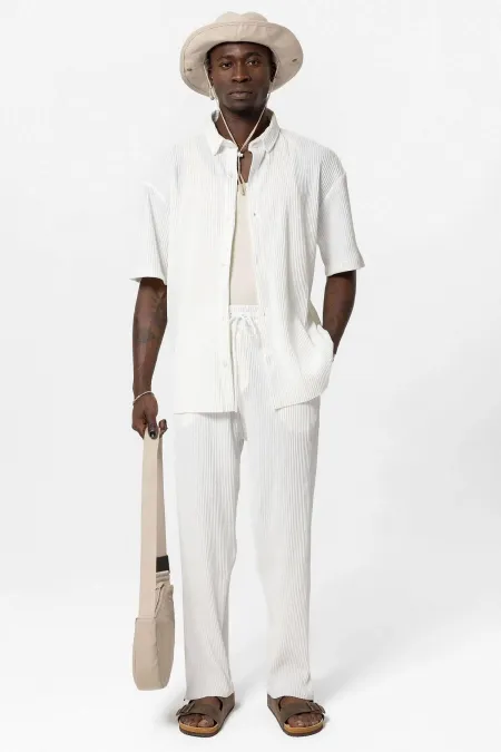 Basic Oversize Ottoman Takım Beyaz