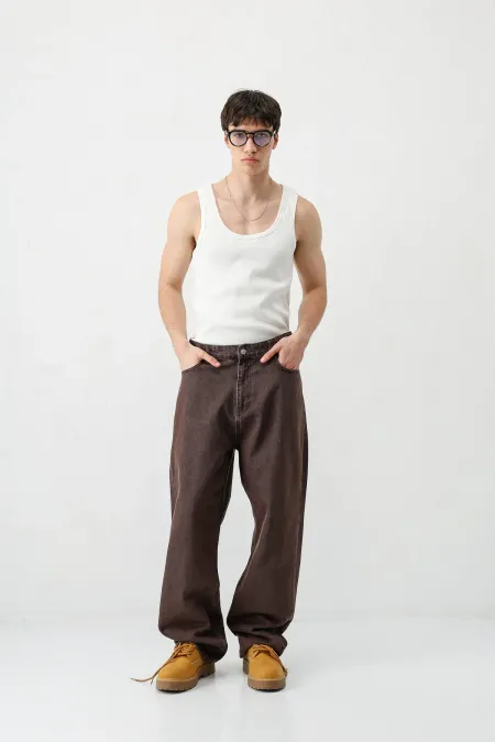 Baggy Fit Jean Kahve