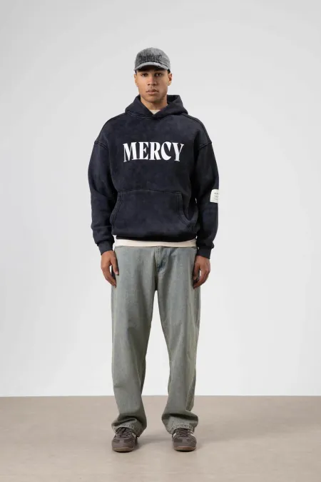 Sweat-shirt oversize délavé noir avec détails de la carte