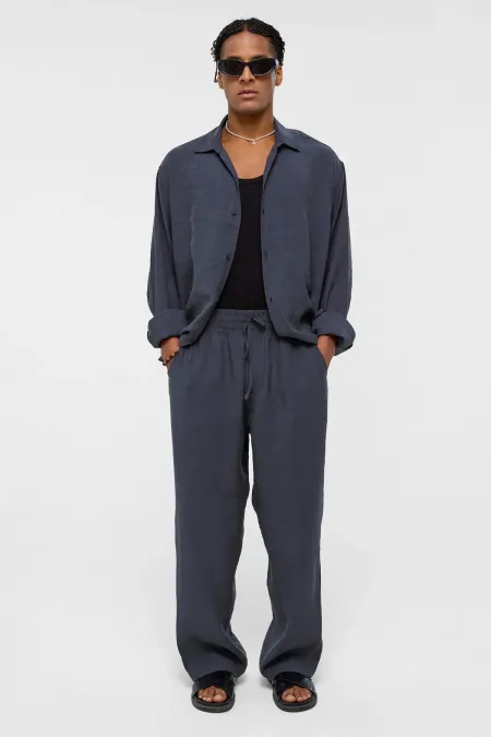 Baggy Fit Modal Kumaş Pantolon Antrasit