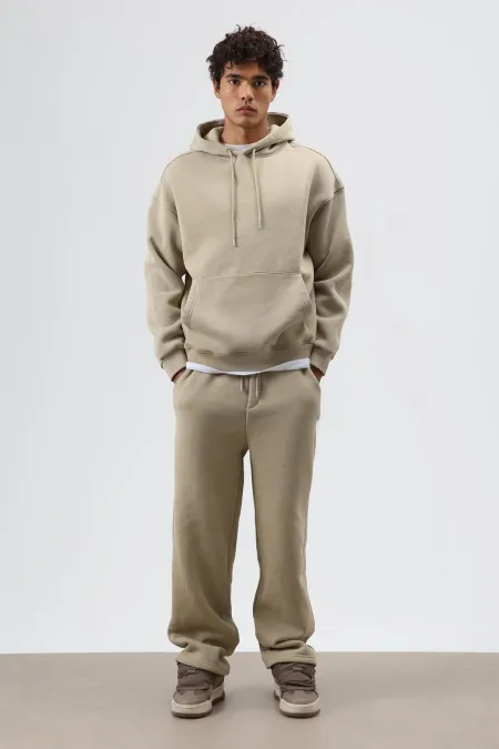 Washed Baggy Sweatpants Khaki
