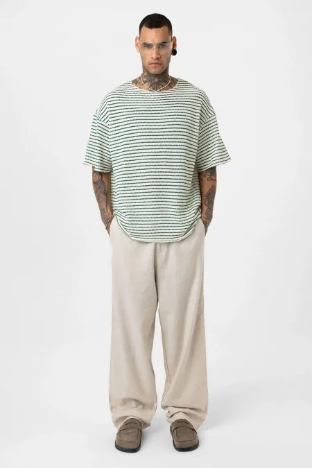 T-shirt en maille rayée oversize Benetton