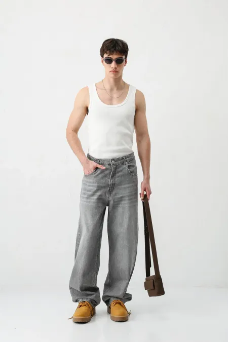 Super Baggy Fit Jean Antrasit