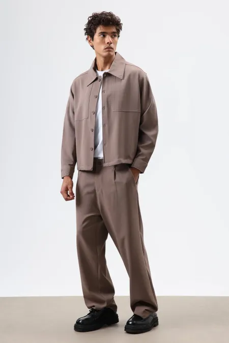 Relax Fit Ceket Vizon