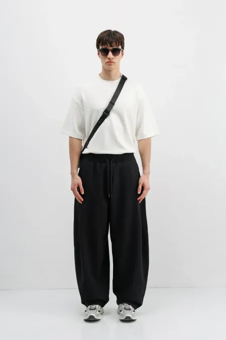 Balloon Fit Pantolon Siyah