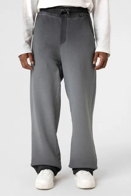 Washed Gradient Oversize Sweatpants Black