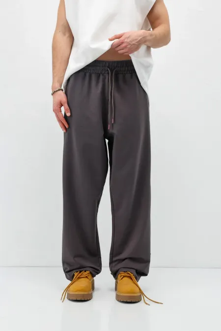 Basic Bel Lastikli  Eşofman Alt Füme