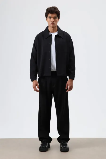 Relax Fit Ceket Siyah