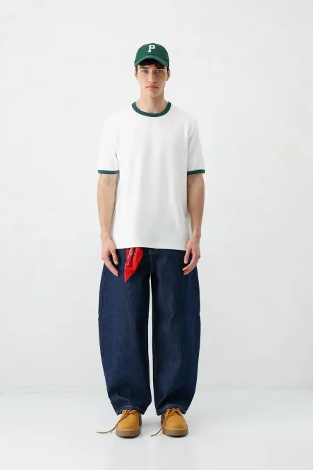 Kısa Kollu Regular Fit Tişört Ekru