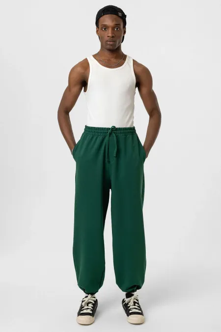 Basic Elasticated Oversize Sweatpants, Navy Blue