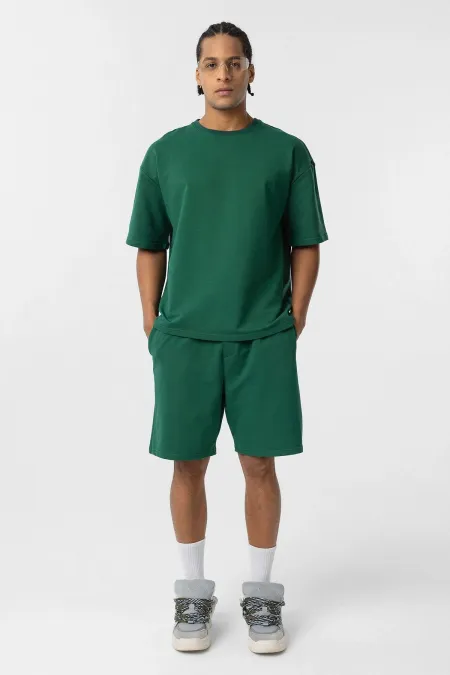 Basic Oversize Şort Takım Nefti