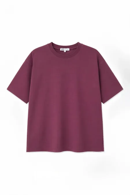 Basic Regular Fit Tişört VİŞNE