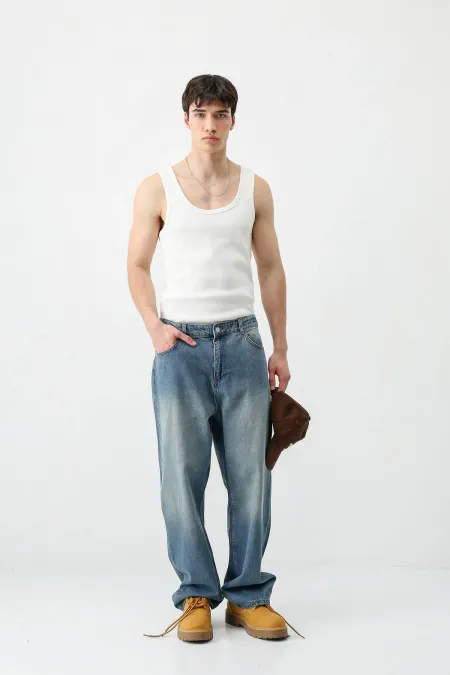 Baggy Fit Jean Yeşil