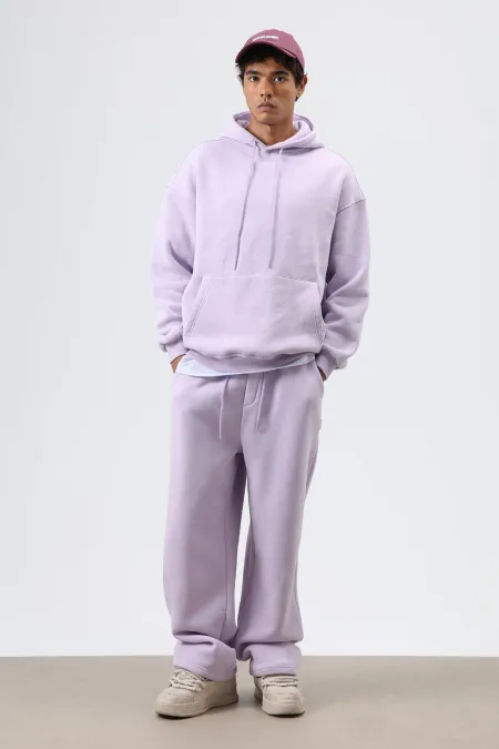 Washed Baggy Sweatpants Lilac