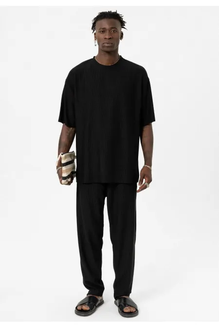 Basic Oversize Ottoman Takım Siyah