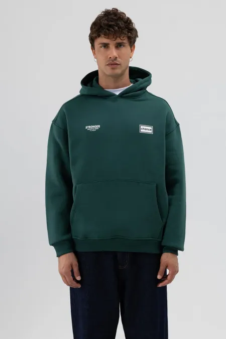 Sweat-shirt oversize imprimé au dos, bleu marine