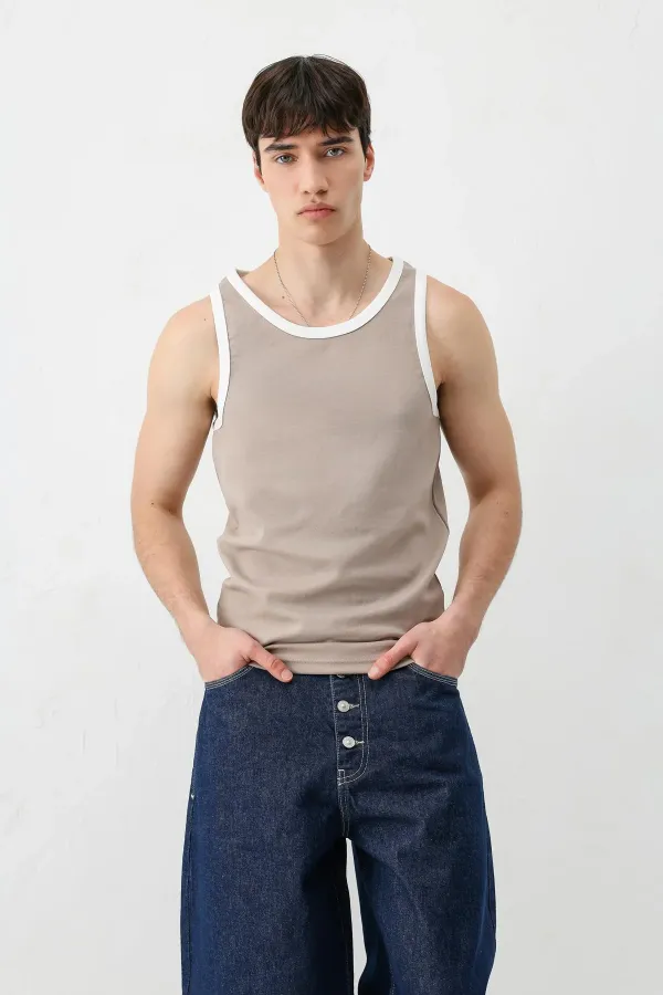 Oversize Tank Top, Mink