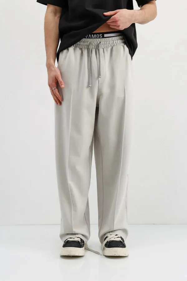 Baggy Fit Eşofman Alt Ice Grı