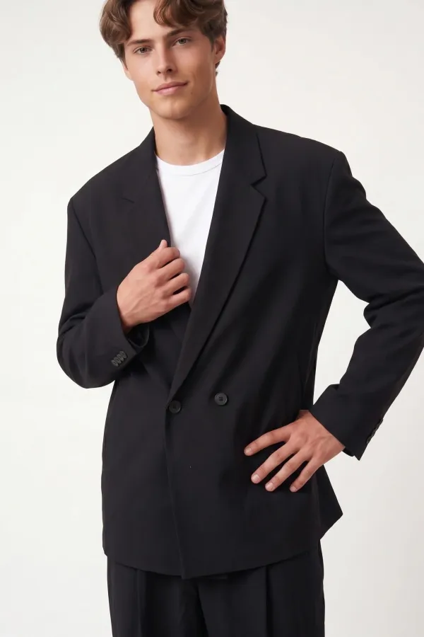 Oversize Lyocell Blend Set Black